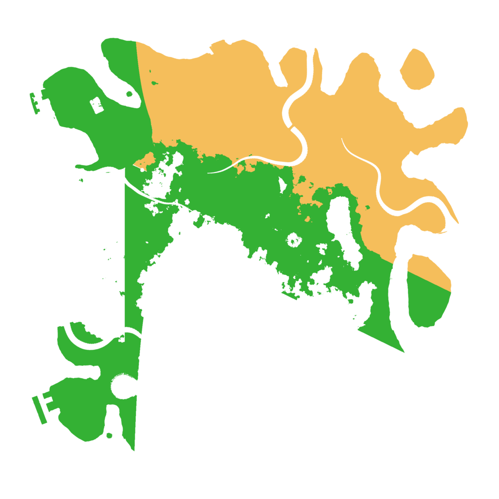 Biome Rust Map: Procedural Map, Size: 3500, Seed: 7666