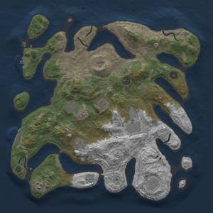 Thumbnail Rust Map: Procedural Map, Size: 4000, Seed: 6548, 14 Monuments