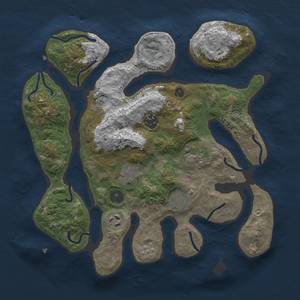 Thumbnail Rust Map: Procedural Map, Size: 3250, Seed: 82223, 9 Monuments