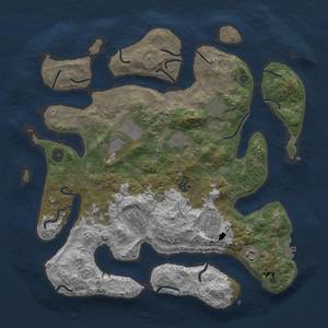 Thumbnail Rust Map: Procedural Map, Size: 4000, Seed: 30000, 11 Monuments