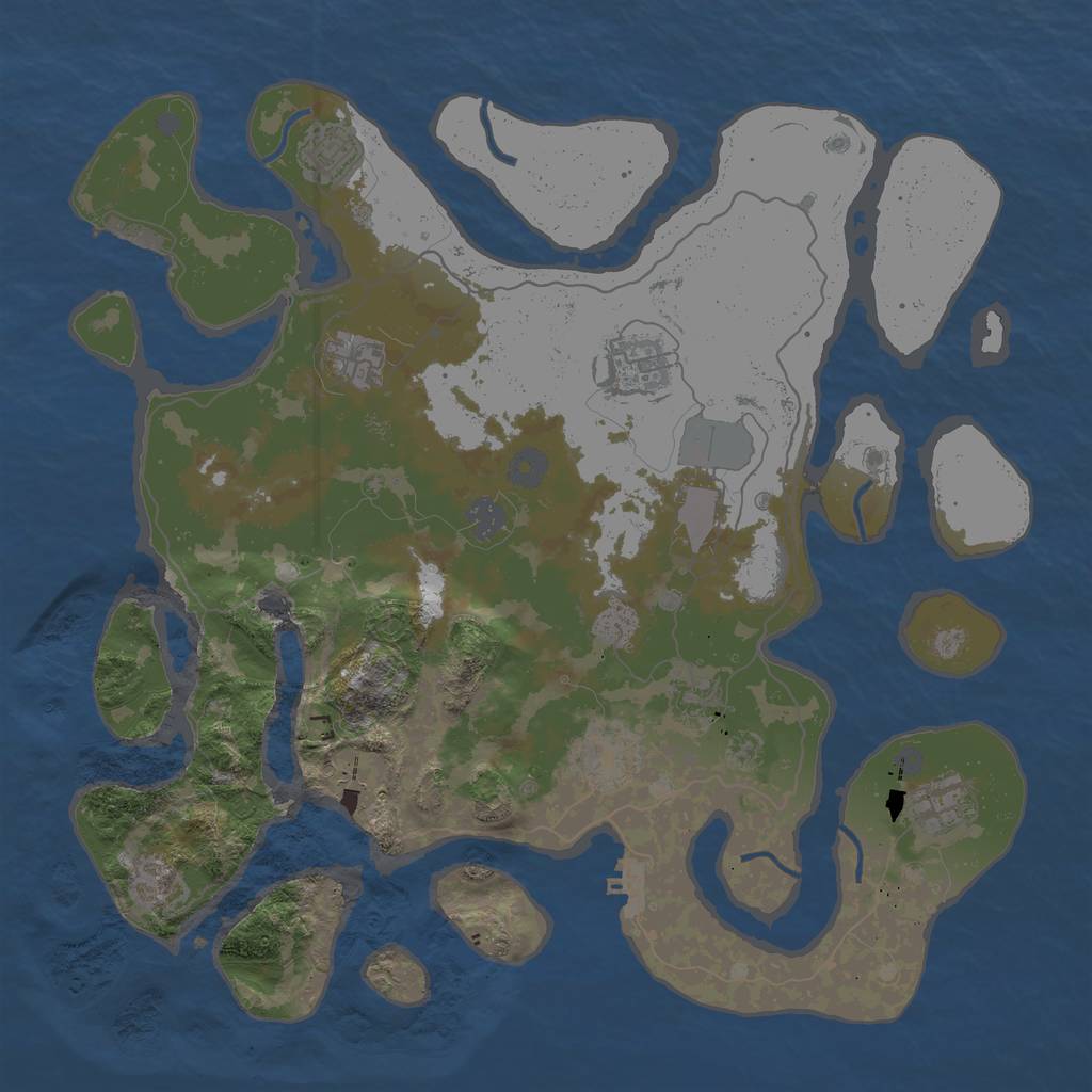 Rust Map: Procedural Map, Size: 4000, Seed: 1404222749, 15 Monuments