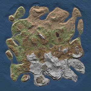 Thumbnail Rust Map: Procedural Map, Size: 4000, Seed: 54, 15 Monuments