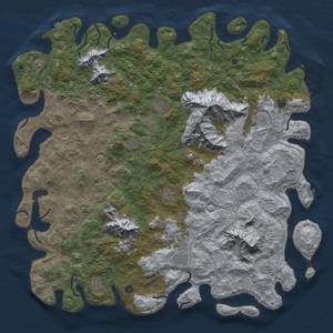 Thumbnail Rust Map: Procedural Map, Size: 6000, Seed: 2020, 19 Monuments