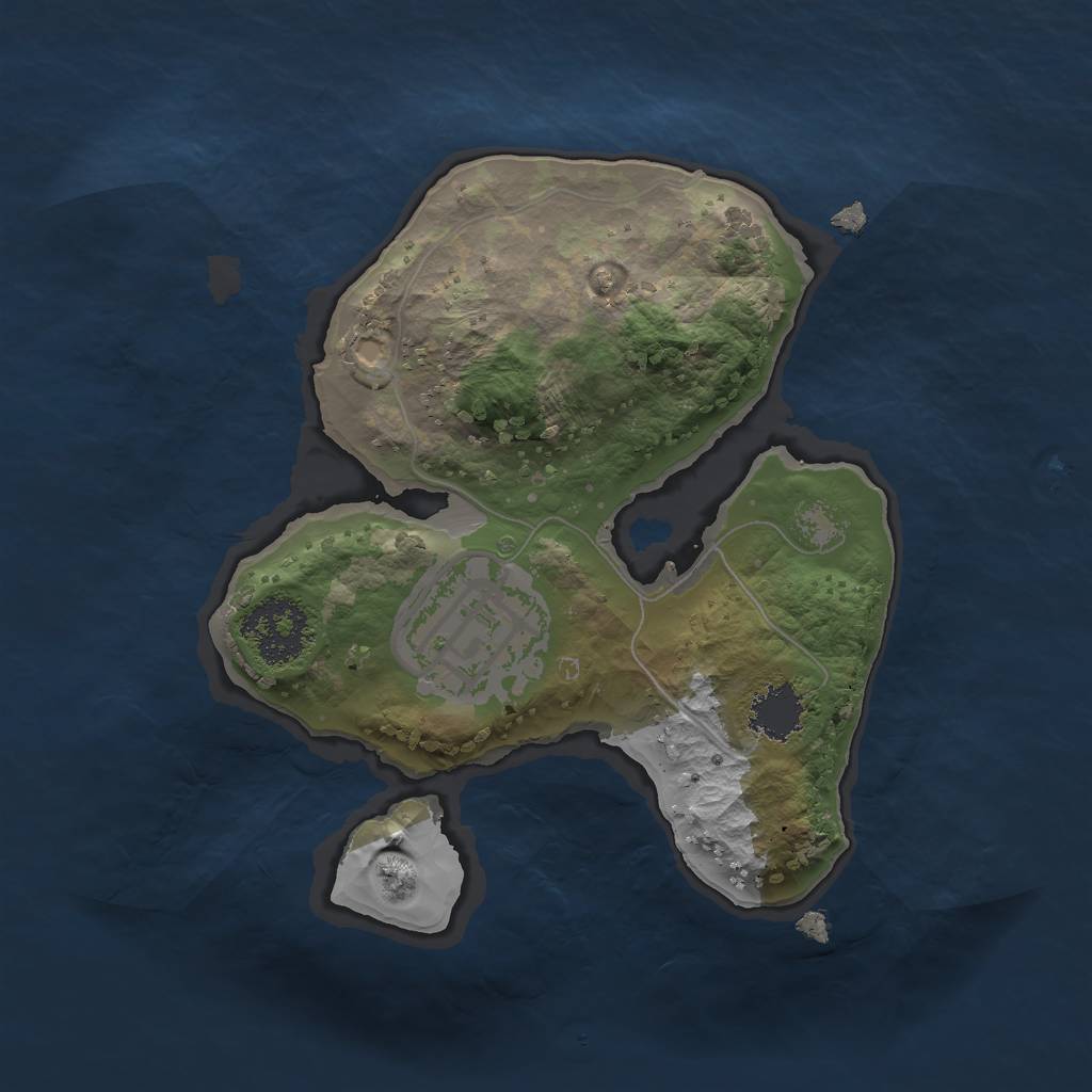 Rust Map: Procedural Map, Size: 1700, Seed: 878544, 3 Monuments