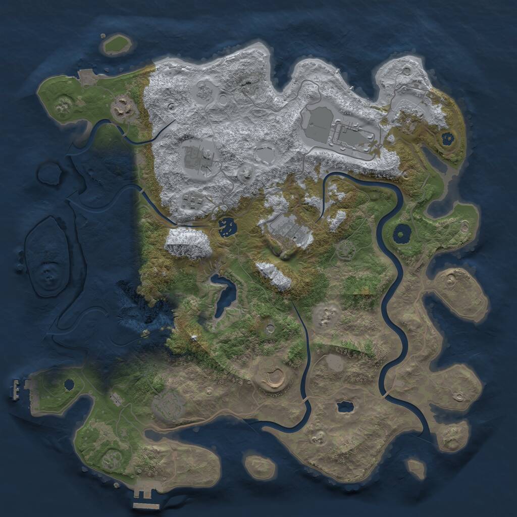 Rust Map: Procedural Map, Size: 4000, Seed: 14804952, 15 Monuments