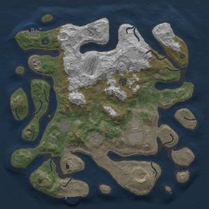 Thumbnail Rust Map: Procedural Map, Size: 4000, Seed: 14804952, 19 Monuments