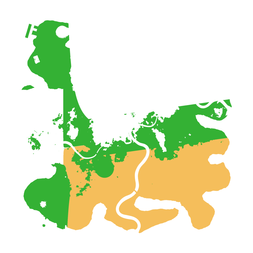 Biome Rust Map: Procedural Map, Size: 3600, Seed: 58