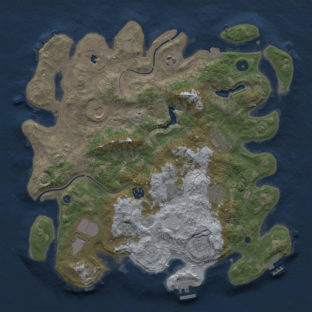 Rust Map: Procedural Map, Size: 4000, Seed: 9799, 15 Monuments