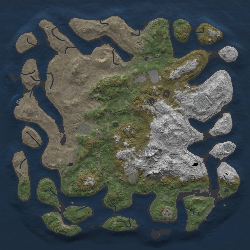 Rust Map: Procedural Map, Size: 5000, Seed: 21372137, 19 Monuments