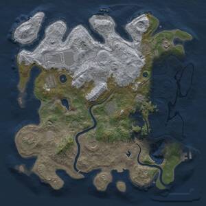 Thumbnail Rust Map: Procedural Map, Size: 4000, Seed: 1234, 15 Monuments