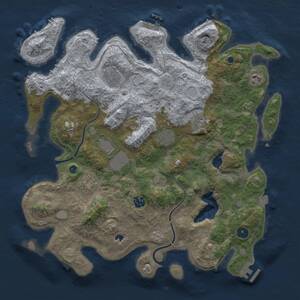 Thumbnail Rust Map: Procedural Map, Size: 4000, Seed: 1234, 14 Monuments