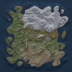 Thumbnail Rust Map: Procedural Map, Size: 4000, Seed: 13825, 18 Monuments