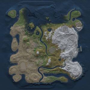 Thumbnail Rust Map: Procedural Map, Size: 3500, Seed: 356, 14 Monuments