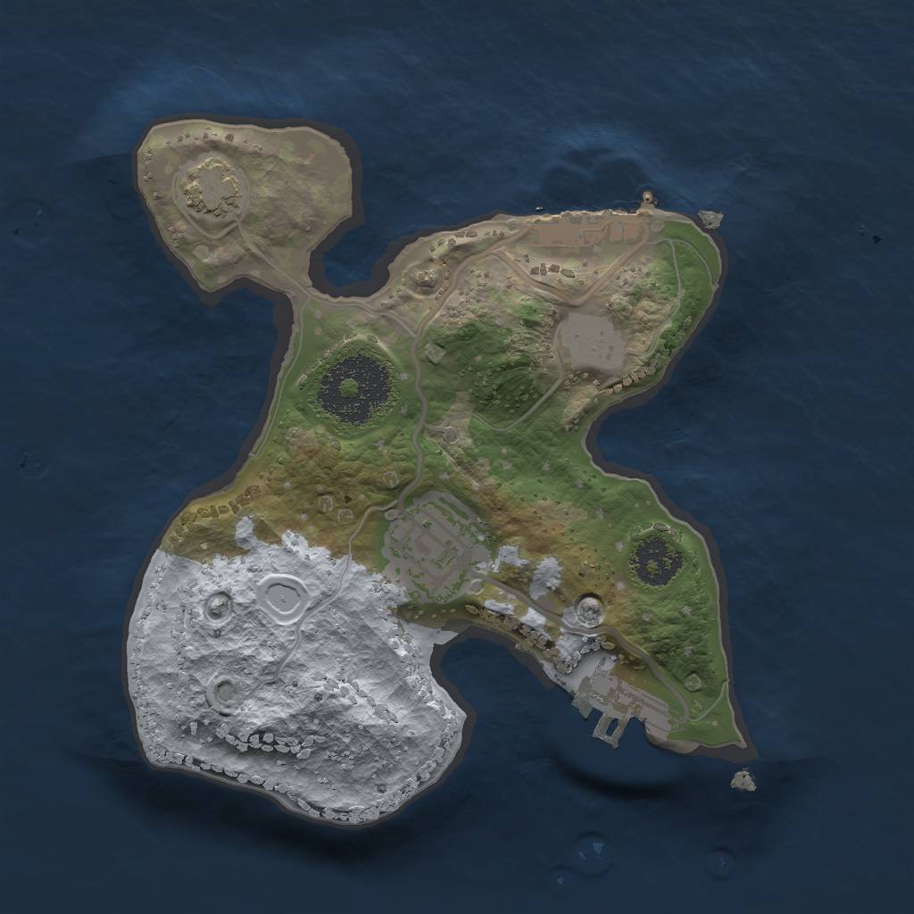 Rust Map: Procedural Map, Size: 2000, Seed: 2147483647, 7 Monuments
