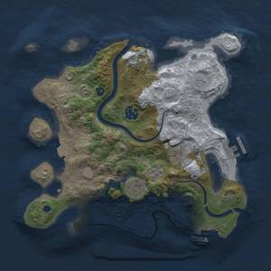 Thumbnail Rust Map: Procedural Map, Size: 3000, Seed: 123, 10 Monuments