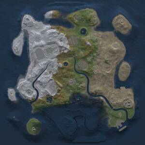 Thumbnail Rust Map: Procedural Map, Size: 3500, Seed: 72, 13 Monuments