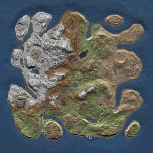 Thumbnail Rust Map: Procedural Map, Size: 3500, Seed: 72, 14 Monuments