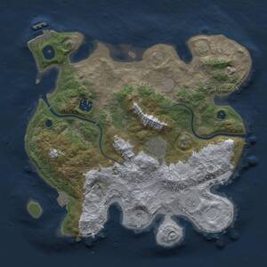 Thumbnail Rust Map: Procedural Map, Size: 3000, Seed: 50000, 7 Monuments