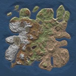 Thumbnail Rust Map: Procedural Map, Size: 3500, Seed: 12345, 12 Monuments