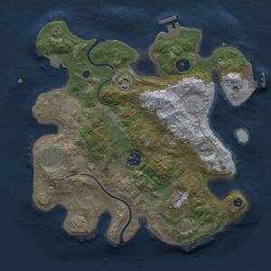 Thumbnail Rust Map: Procedural Map, Size: 3000, Seed: 40, 10 Monuments