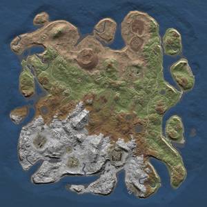 Thumbnail Rust Map: Procedural Map, Size: 4000, Seed: 3000, 15 Monuments