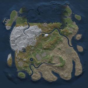 Thumbnail Rust Map: Procedural Map, Size: 3800, Seed: 2, 14 Monuments