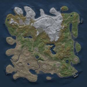 Thumbnail Rust Map: Procedural Map, Size: 4000, Seed: 444, 13 Monuments