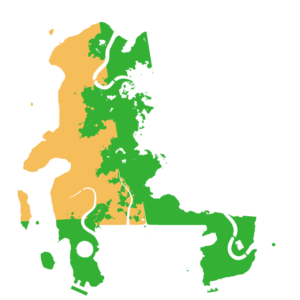 Biome Rust Map: Procedural Map, Size: 3500, Seed: 68