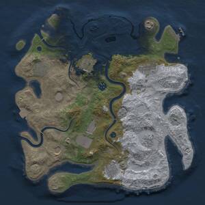 Thumbnail Rust Map: Procedural Map, Size: 3500, Seed: 561, 16 Monuments