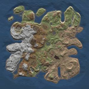 Thumbnail Rust Map: Procedural Map, Size: 3600, Seed: 12345, 14 Monuments