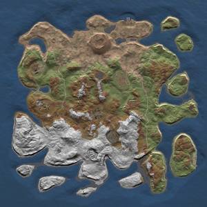 Thumbnail Rust Map: Barren, Size: 4000, Seed: 2147483647, 13 Monuments