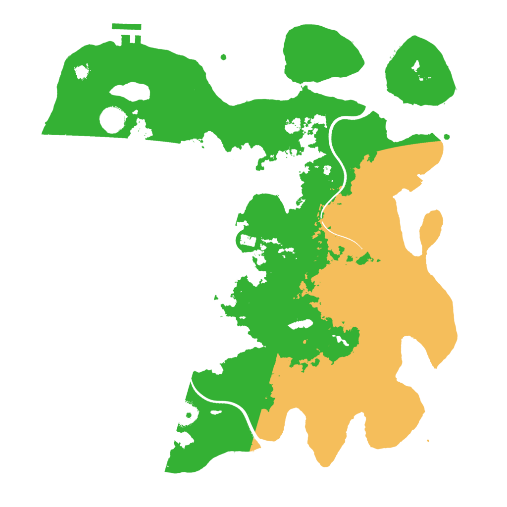 Biome Rust Map: Procedural Map, Size: 3500, Seed: 27