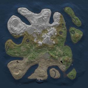 Thumbnail Rust Map: Procedural Map, Size: 3700, Seed: 178965220, 15 Monuments