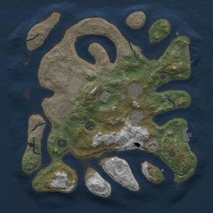 Thumbnail Rust Map: Procedural Map, Size: 3500, Seed: 784927, 12 Monuments