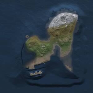 Thumbnail Rust Map: Procedural Map, Size: 1200, Seed: 1, 2 Monuments