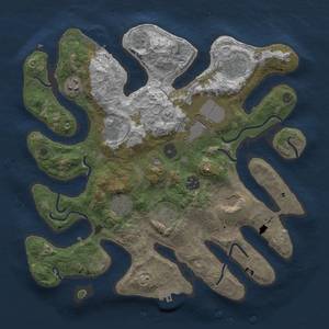 Thumbnail Rust Map: Procedural Map, Size: 3500, Seed: 254, 17 Monuments