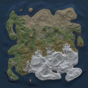 Thumbnail Rust Map: Procedural Map, Size: 4000, Seed: 1037, 20 Monuments