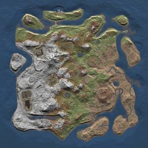 Thumbnail Rust Map: Procedural Map, Size: 4000, Seed: 300, 15 Monuments