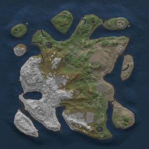 Thumbnail Rust Map: Procedural Map, Size: 3500, Seed: 70, 12 Monuments