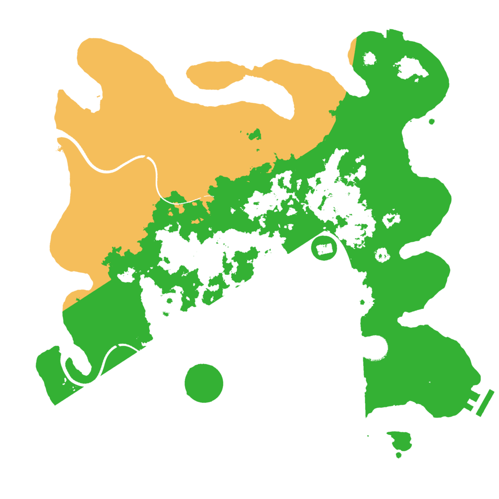 Biome Rust Map: Procedural Map, Size: 3500, Seed: 15262