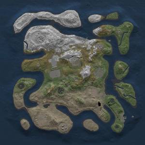 Thumbnail Rust Map: Procedural Map, Size: 3500, Seed: 2567, 20 Monuments