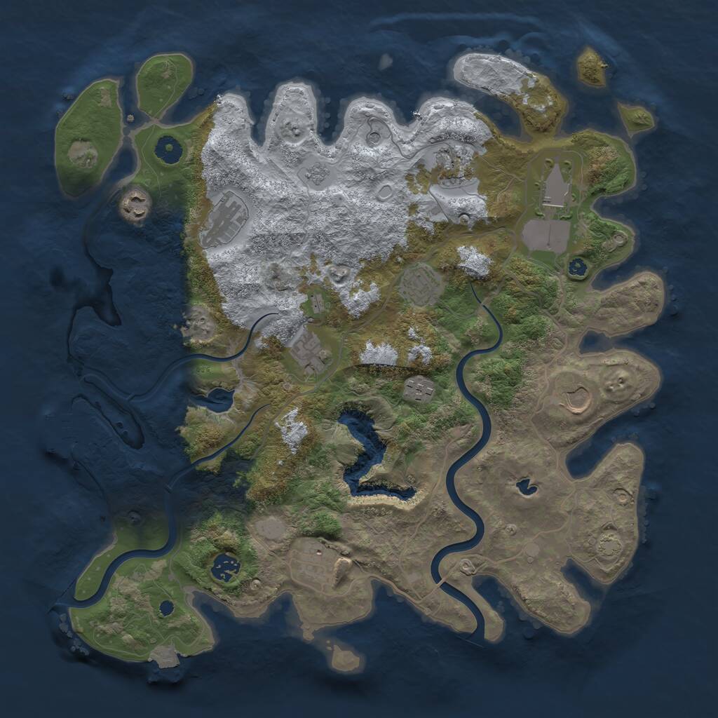 Rust Map: Procedural Map, Size: 4000, Seed: 5342507, 15 Monuments