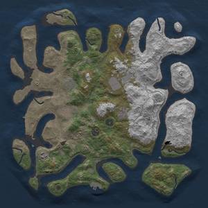 Thumbnail Rust Map: Procedural Map, Size: 4000, Seed: 1250, 15 Monuments