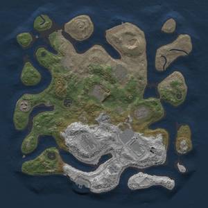 Thumbnail Rust Map: Procedural Map, Size: 3700, Seed: 4568, 21 Monuments