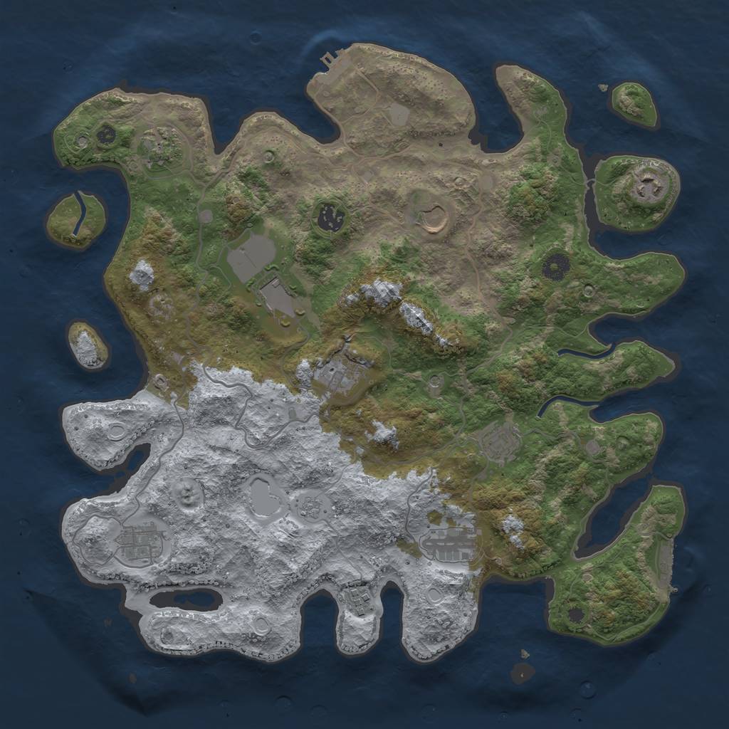 Rust Map: Procedural Map, Size: 4000, Seed: 248, 19 Monuments