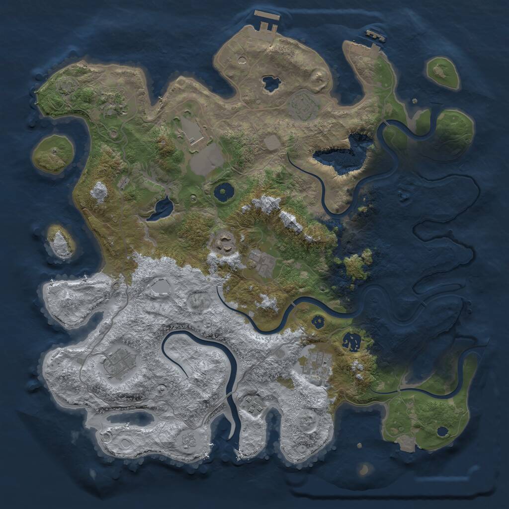 Rust Map: Procedural Map, Size: 4000, Seed: 248, 15 Monuments
