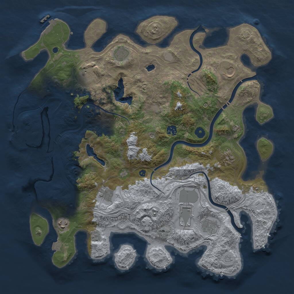 Rust Map: Procedural Map, Size: 4250, Seed: 1765009536, 16 Monuments