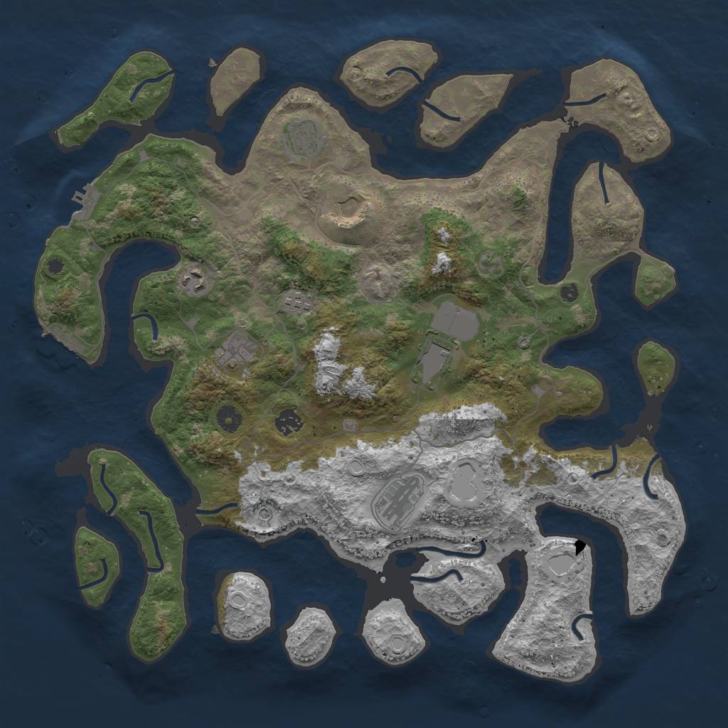 Rust Map: Procedural Map, Size: 4250, Seed: 1765009536, 16 Monuments