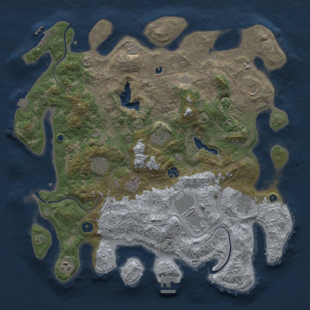 Rust Map: Procedural Map, Size: 4250, Seed: 1765009536, 15 Monuments