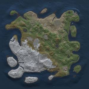 Thumbnail Rust Map: Procedural Map, Size: 3500, Seed: 975, 16 Monuments